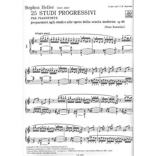 HELLER S.: 25 STUDI PROGRESSIVI OP. 46