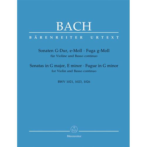 BACH J. S.: SONATAS IN G MAJ, E MIN FUGA IN G MIN BWV1021, 1023, 1026