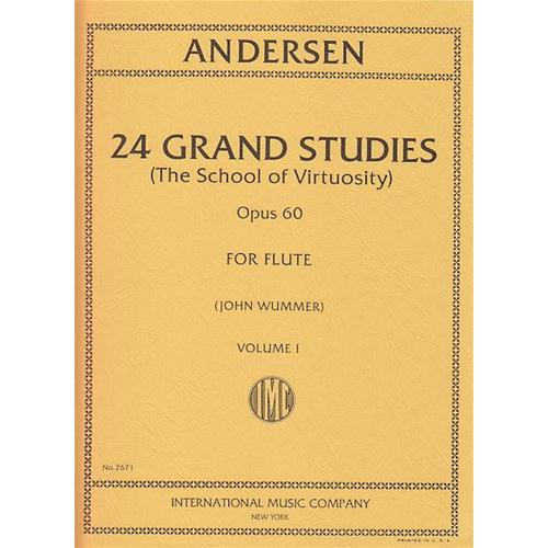 ANDERSEN J.: 24 GRAND STUDIES (THE SCHOOL OF VIRTUOSITY) OP. 60 VOL. 1 (J. WUMMER)