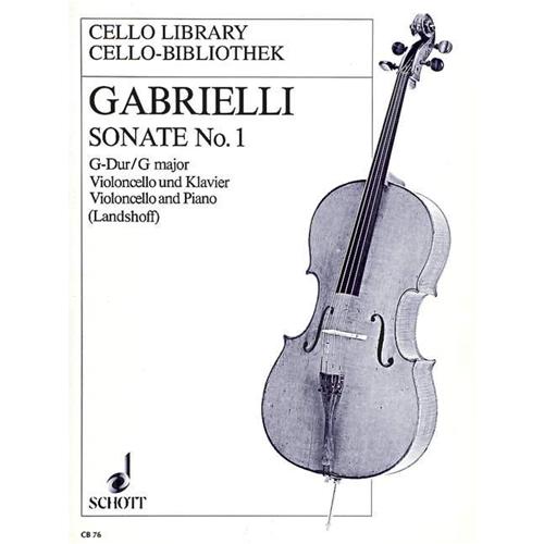 GABRIELLI D.: SONATA N. 1 IN SOL MAG. PER VC E PF (LANDSHOFF)