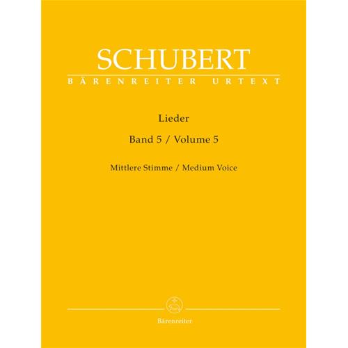 SCHUBERT F.: LIEDER VOL. 5 - MEDIUM VOICE URTEXT