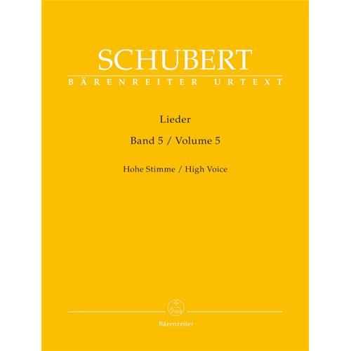 SCHUBERT F.: LIEDER VOL. 5 - HIGH VOICE URTEXT