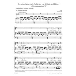 SCHUBERT F.: SCHWANENGESANG D957 D965A - HIGH VOICE URTEXT