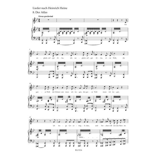 SCHUBERT F.: SCHWANENGESANG D957 D965A - HIGH VOICE URTEXT
