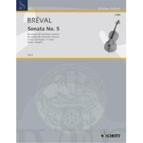 BREVAL J. B.: SONATA N. 5 IN G MAJ. FOR CELLO AND PIANO (KOCH / WEIGART)
