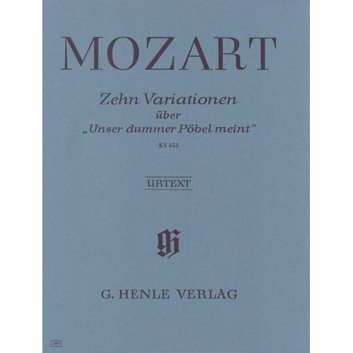 MOZART W. A.: "UNSER DUMMER POBEL MEINT" - 10 VARIATIONS IN G MAJ KV455 URTEXT