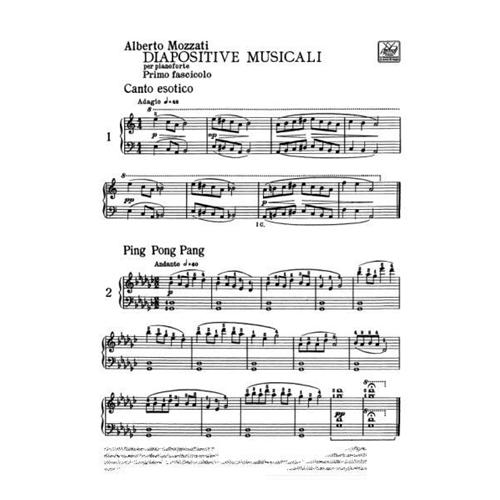 MOZZATI A.: DIAPOSITIVE MUSICALI PER PIANOFORTE VOL. 1