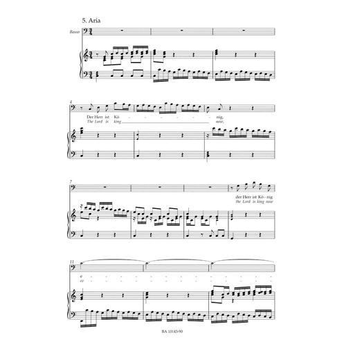 BACH J. S.: PRAISE THOU THE LORD, O MY SPIRIT CANTATA BWV 143 - VOCAL SCORE URTEXT
