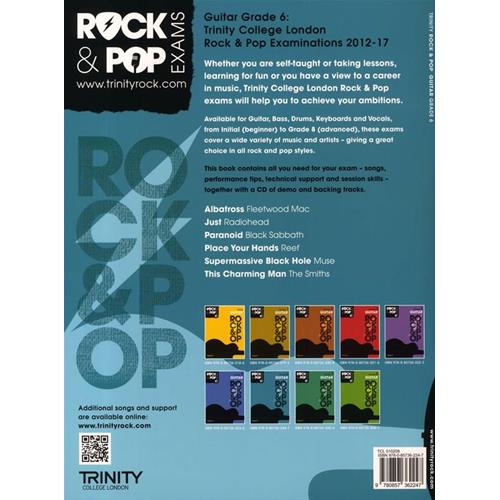 AA. VV.: ROCK & POP EXAMS: GUITAR - GRADE 6 CON CD PLAY-ALONG TRINITY COLLEGE LONDON