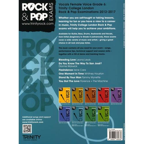 AA. VV.: ROCK & POP EXAMS: VOCALS - GRADE 6 FEMALE VOICE CON CD PLAY-ALONG TRINITY COLLEGE LONDON