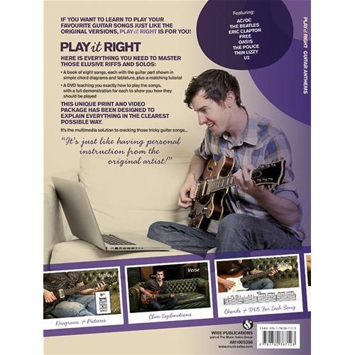 HARRISON D.: PLAY IT RIGHT - GUITAR ANTHEMS TAB CON DVD