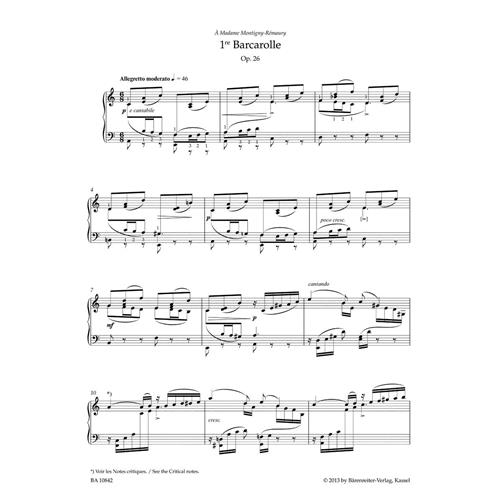 FAURÉ G.: BARCAROLLES URTEXT