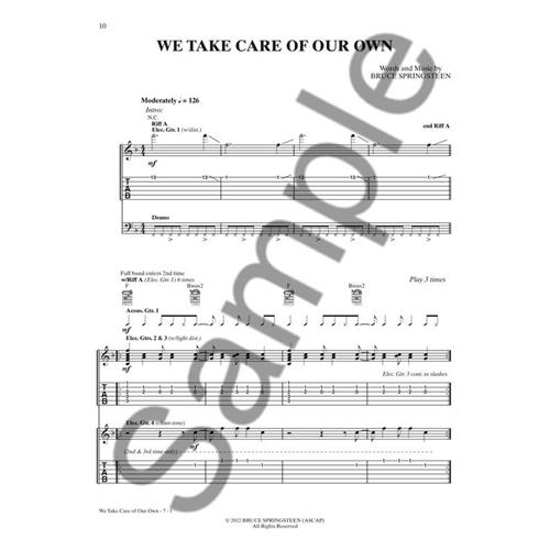 SPRINGSTEEN B.: WRECKING BALL - TAB EDITION