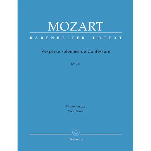 MOZART W. A.: VESPERAE SOLENNES DE CONFESSORE KV 339 - VOCAL SCORE C-PF URTEXT