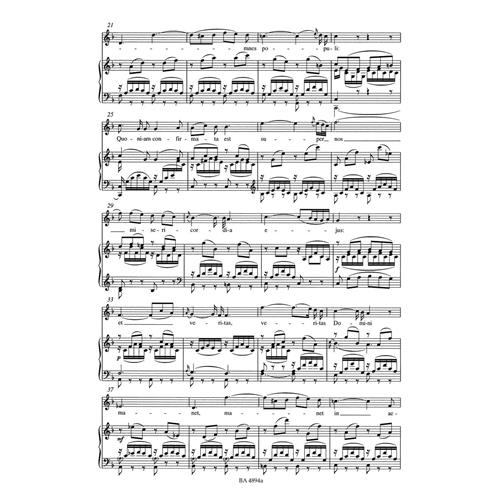 MOZART W. A.: VESPERAE SOLENNES DE CONFESSORE KV 339 - VOCAL SCORE C-PF URTEXT