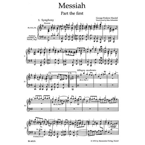 HANDEL G. F.: MESSIAH HWV 56 VOCAL SCORE URTEXT (ENGLISH-TESTO INGLESE)