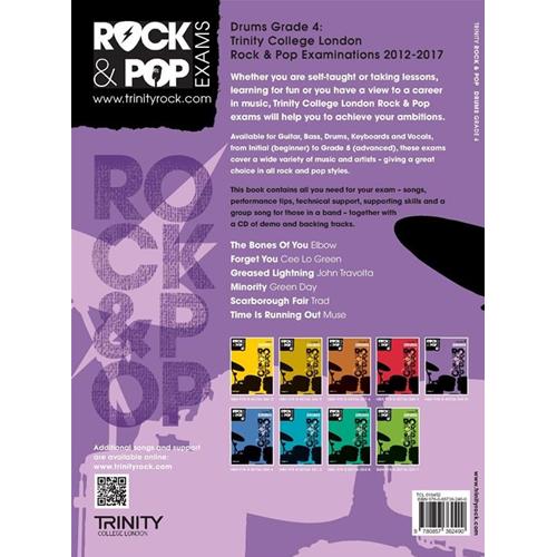 AA. VV.: ROCK & POP EXAMS: DRUMS - GRADE 4 CON CD PLAY-ALONG TRINITY COLLEGE LONDON