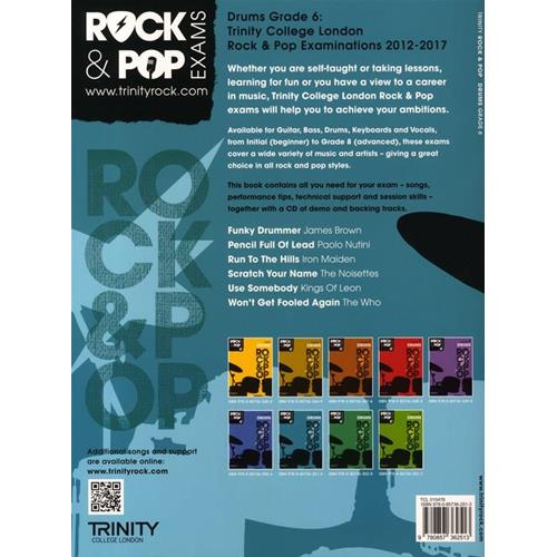 AA. VV.: ROCK & POP EXAMS: DRUMS - GRADE 6 CON CD PLAY-ALONG TRINITY COLLEGE LONDON