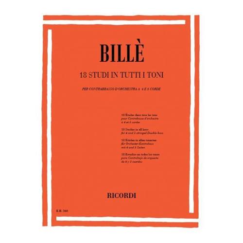 BILLÈ I.: 18 STUDI IN TUTTI I TONI