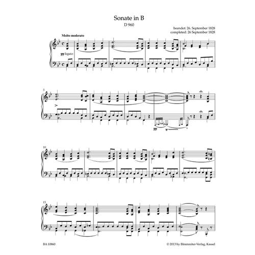 SCHUBERT F.: SONATA IN B FLAT MAJ D960