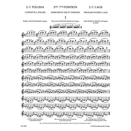 SEVCIK O.: SCHOOL OF VIOLIN TECHNIQUE OP. 1 BOOK 2 - 2ND-7TH POSITION