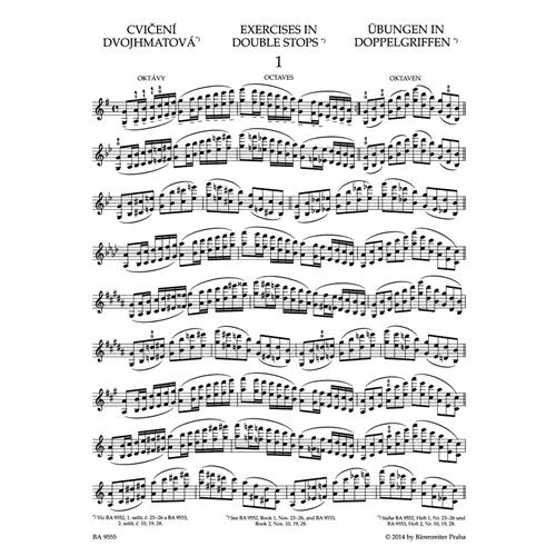 SEVCIK O.: SCHOOL OF VIOLIN TECHNIQUE OP. 1 BOOK 4 - EXERCISES IN DOUBLE STOPS AND HARMONICS