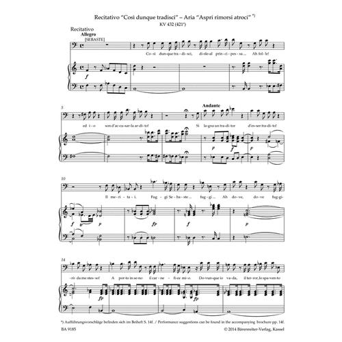 MOZART W. A.: CONCERT ARIAS FOR BASS - URTEXT
