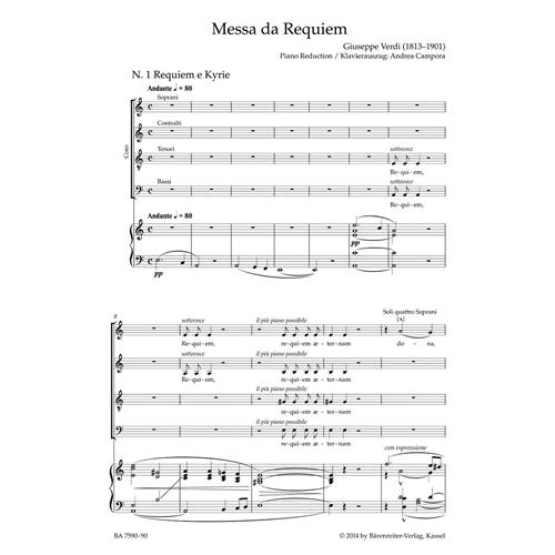VERDI G.: MESSA DA REQUIEM URTEXT