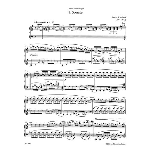 SCHULHOFF E.: SONATAS FOR PIANO NO. 1-3 - URTEXT
