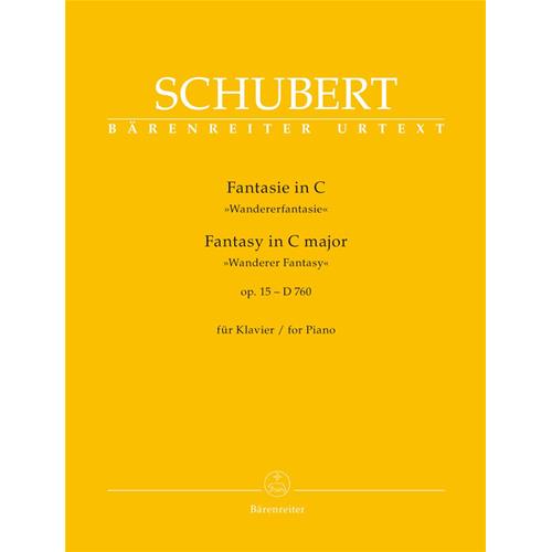 SCHUBERT F.: FANTASY IN C MAJ. FANTASIA  "WANDERER" OP. 15 - D 760 URTEXT