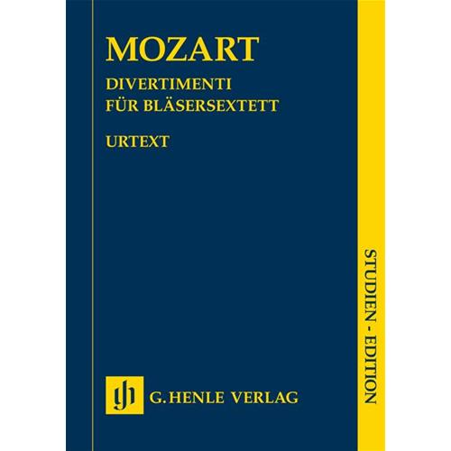 MOZART W. A.: DIVERTIMENTI FOR 2 OBOES, 2 HORNS AND 2 BASSOONS - URTEXT STUDY SCORE