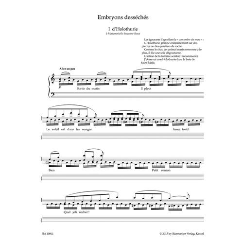 SATIE E.: EMBRYONS DESSECHES EMBRIONI SECCHI - URTEXT
