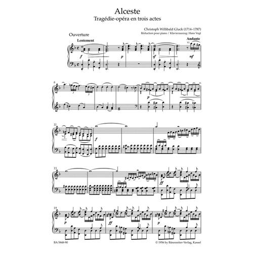 GLUCK C. W.: ALCESTE (PARIS VERSION 1776)