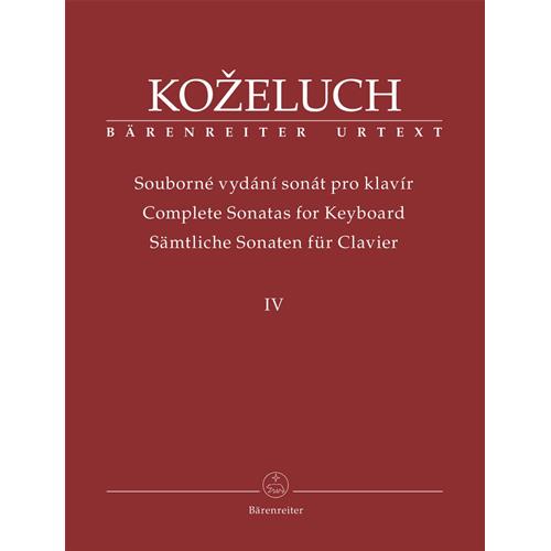 KOZELUCH L.: COMPLETE SONATAS FOR KEYBOARD IV - URTEXT