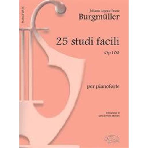 BURGMULLER F.: 25 STUDI FACILI PER PIANOFORTE OP. 100