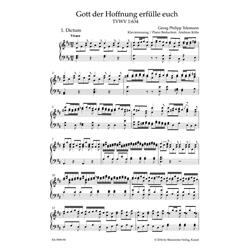 TELEMANN G. P.: GOTT DER HOFFNUNG ERFULLE EUCH TVWV 1:634 - VOCAL SCORE URTEXT