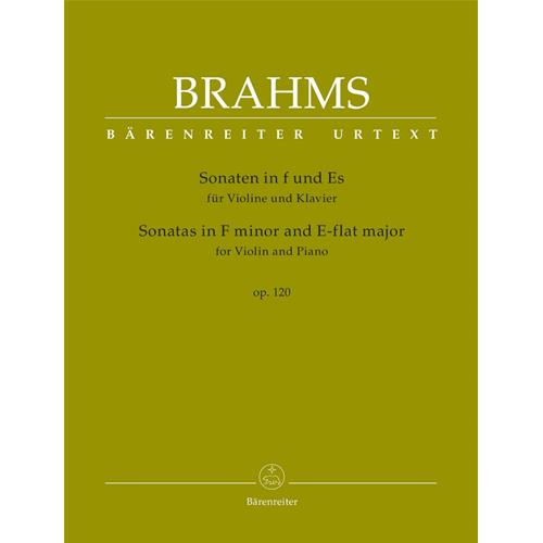 BRAHMS J.: SONATAS IN F MINOR AND E-FLAT MAJOR OP. 120 VL-PF - URTEXT