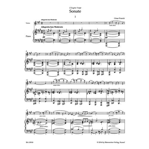 FRANCK C.: SONATE ARRANGED FOR PIANO AND VIOLA - URTEXT