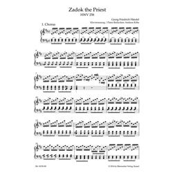 HANDEL G. F.: ZADOK THE PRIEST - CORONATION ANTHEM HWV 258 - VOCAL SCORE C-PF URTEXT