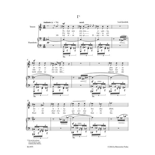 JANACEK L.: THE DIARY OF ONE WHO DISAPPEARED - URTEXT