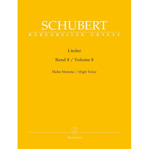 SCHUBERT F.: LIEDER VOL. 8 - HIGH VOICE URTEXT