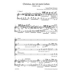 TELEMANN G. P.: CHRISTUS, DER IST MEIN LEBEN TVWV 1:138 - VOCAL SCORE URTEXT