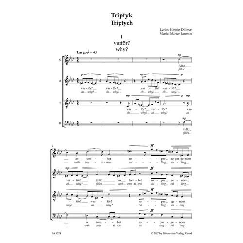 JANSSON M.: TWO POEMS SATB