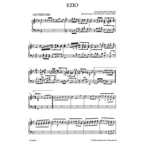HANDEL G. F.: EZIO HWV 29