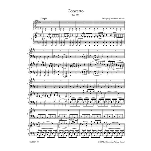 MOZART W. A.: PIANO CONCERTO N. 26 IN D MAJ. KV 537 - URTEXT
