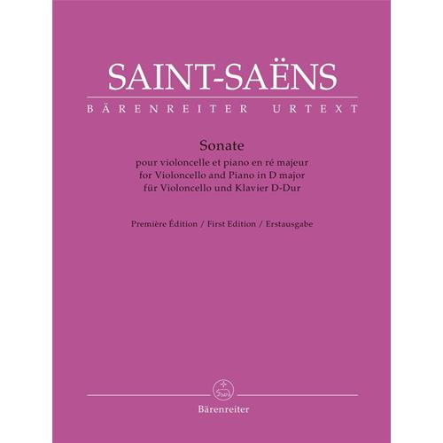 SAINT SAENS C.: SONATA FOR VIOLONCELLO AND PIANO D MAJOR - INCOMPLETE