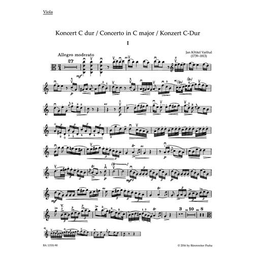 VANHAL K. K.: CONCERTO FOR VIOLA AND ORCHESTRA C MAJOR