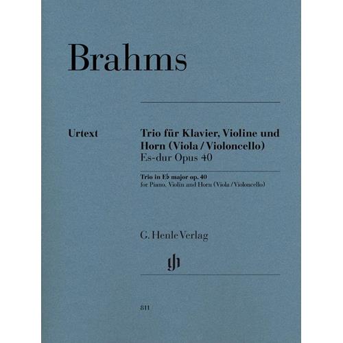 BRAHMS J.: TRIO FOR PIANO, VIOLINO AND HORN (VIOLA/VIOLONCELLO) ES- MAJOR OP. 40 - URTEXT