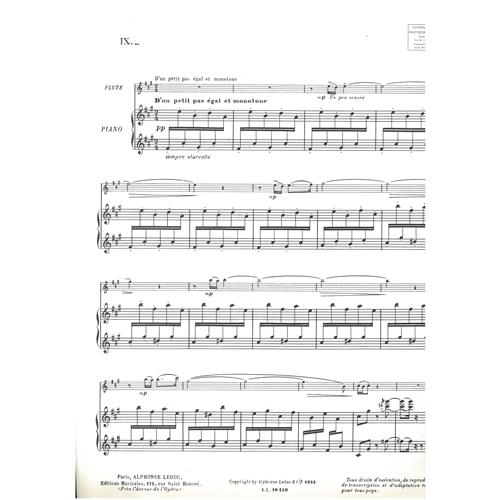 IBERT J.: HISTOIRES... LA MARCHANDE D'EAU FRAICHE POUR FLUTE ET PIANO
