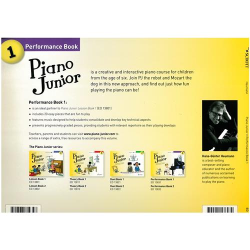 HEUMANN H. G.: PIANO JUNIOR - A CREATIVE PIANO COURSE FOR CHILDREN - PERFORMANCE BOOK 1 CON ONLINE ACCESS